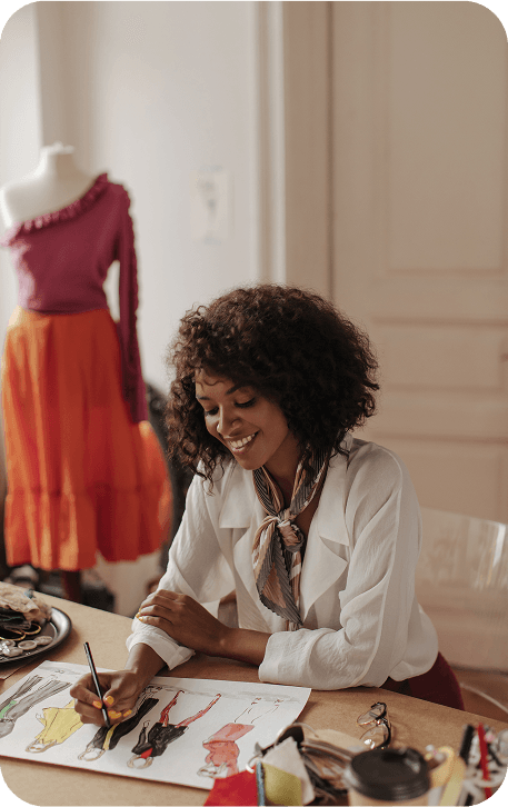 Fashion designer working